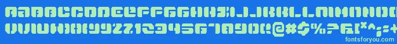 DanStargateCondensed Font – Green Fonts on Blue Background