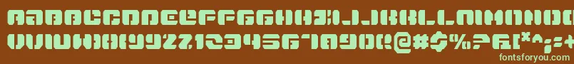 DanStargateCondensed Font – Green Fonts on Brown Background