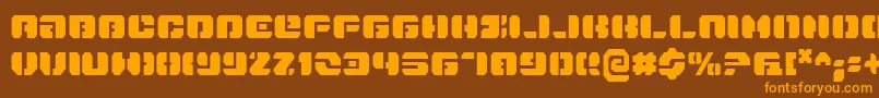 DanStargateCondensed Font – Orange Fonts on Brown Background
