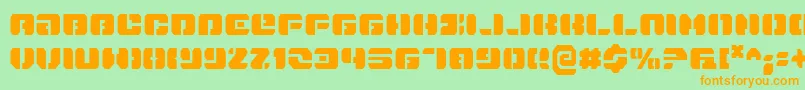 DanStargateCondensed Font – Orange Fonts on Green Background