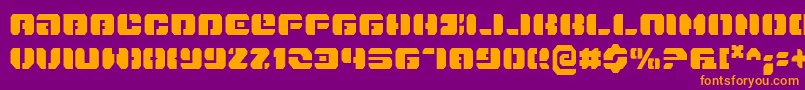 DanStargateCondensed Font – Orange Fonts on Purple Background