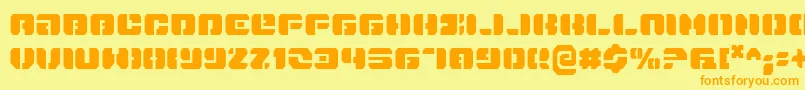 DanStargateCondensed Font – Orange Fonts on Yellow Background