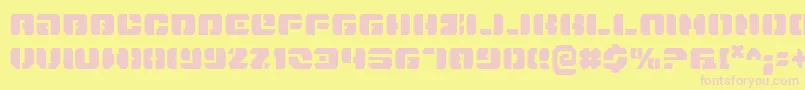 DanStargateCondensed Font – Pink Fonts on Yellow Background