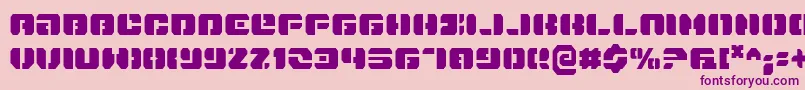 DanStargateCondensed Font – Purple Fonts on Pink Background