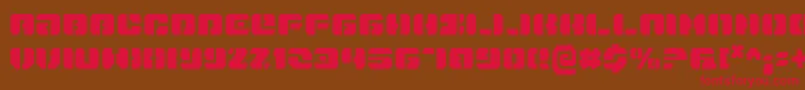 DanStargateCondensed Font – Red Fonts on Brown Background