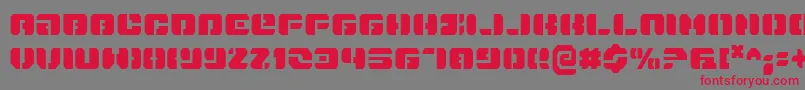 Fonte DanStargateCondensed – fontes vermelhas em um fundo cinza