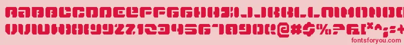 フォントDanStargateCondensed – ピンクの背景に赤い文字