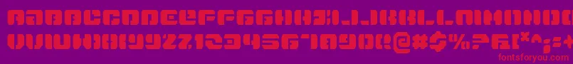 DanStargateCondensed Font – Red Fonts on Purple Background