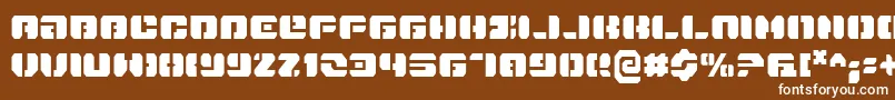 DanStargateCondensed Font – White Fonts on Brown Background