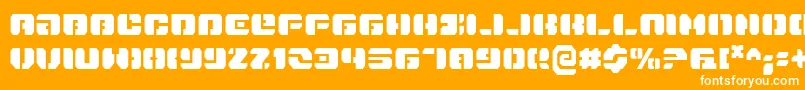 DanStargateCondensed Font – White Fonts on Orange Background