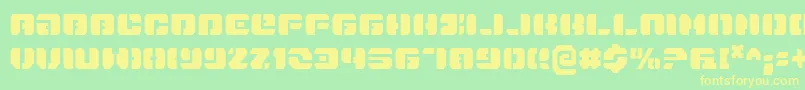 DanStargateCondensed Font – Yellow Fonts on Green Background