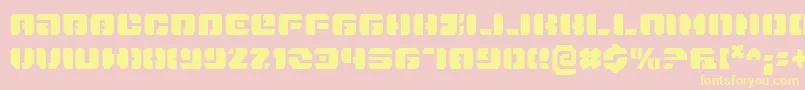 DanStargateCondensed Font – Yellow Fonts on Pink Background
