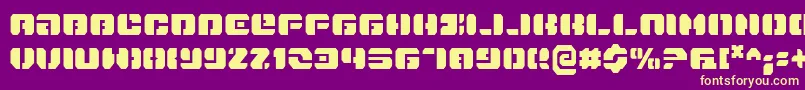 DanStargateCondensed Font – Yellow Fonts on Purple Background