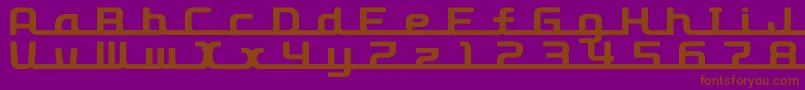 D3RoadsterismLong Font – Brown Fonts on Purple Background