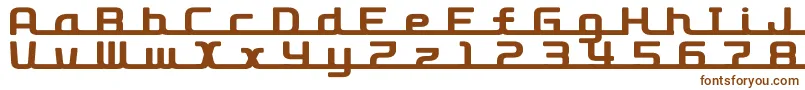 D3RoadsterismLong Font – Brown Fonts on White Background