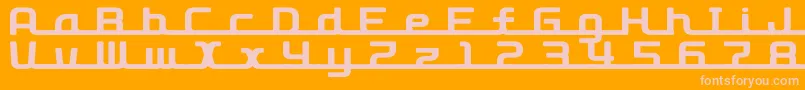 D3RoadsterismLong Font – Pink Fonts on Orange Background