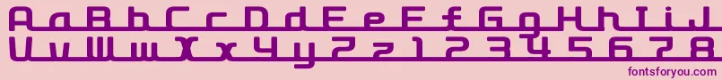 D3RoadsterismLong Font – Purple Fonts on Pink Background