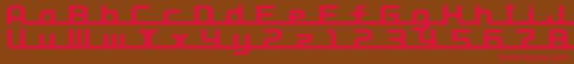 D3RoadsterismLong Font – Red Fonts on Brown Background