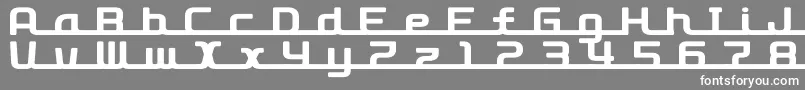 フォントD3RoadsterismLong – 灰色の背景に白い文字