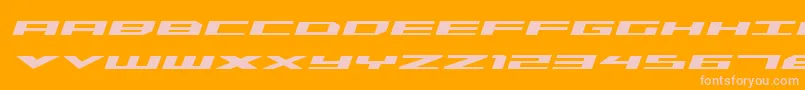 フォントTriremeExpandedBoldItalic – オレンジの背景にピンクのフォント