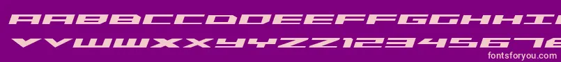 TriremeExpandedBoldItalic Font – Pink Fonts on Purple Background