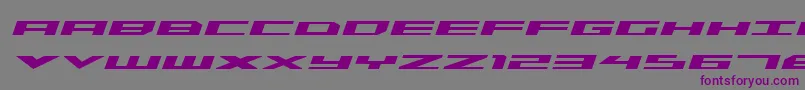 TriremeExpandedBoldItalic Font – Purple Fonts on Gray Background