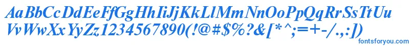 NewtontttBolditalic Font – Blue Fonts on White Background