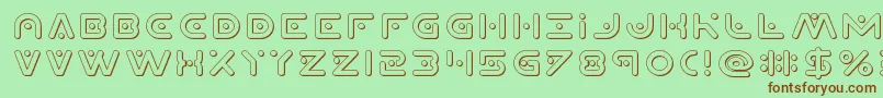 Planetx3D Font – Brown Fonts on Green Background
