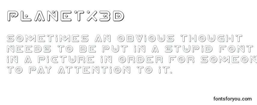 Planetx3D Font