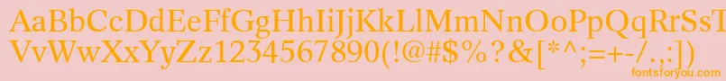 InformaticsSsi Font – Orange Fonts on Pink Background