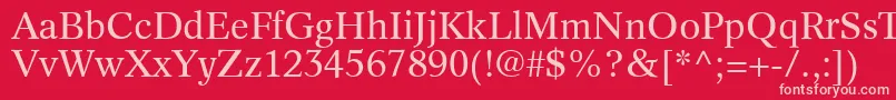 フォントInformaticsSsi – 赤い背景にピンクのフォント