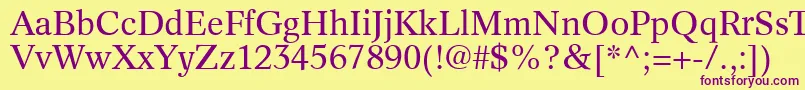 InformaticsSsi Font – Purple Fonts on Yellow Background