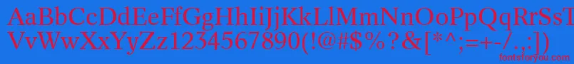 InformaticsSsi Font – Red Fonts on Blue Background