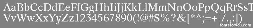 フォントInformaticsSsi – 灰色の背景に白い文字