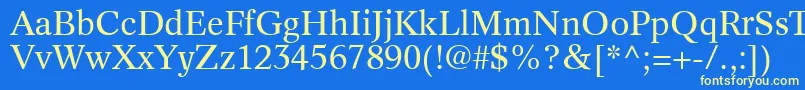 InformaticsSsi Font – Yellow Fonts on Blue Background