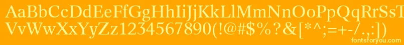 InformaticsSsi Font – Yellow Fonts on Orange Background