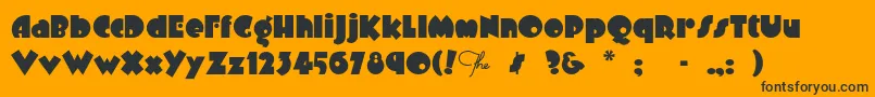 Arbuckleremix-Schriftart – Schwarze Schriften auf orangefarbenem Hintergrund