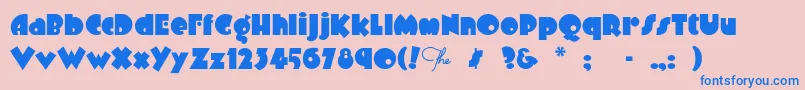 Arbuckleremix Font – Blue Fonts on Pink Background