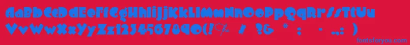 Arbuckleremix Font – Blue Fonts on Red Background