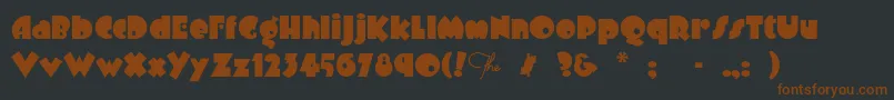 Arbuckleremix-fontti – ruskeat fontit mustalla taustalla