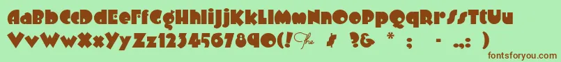 Arbuckleremix Font – Brown Fonts on Green Background