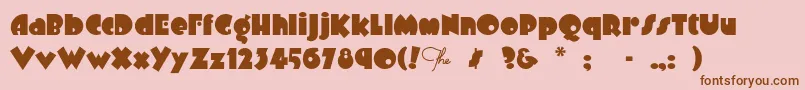 Arbuckleremix Font – Brown Fonts on Pink Background