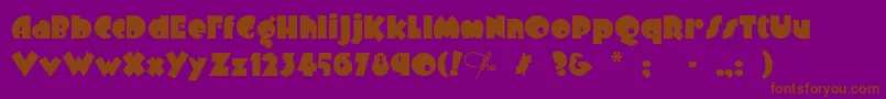 Arbuckleremix Font – Brown Fonts on Purple Background