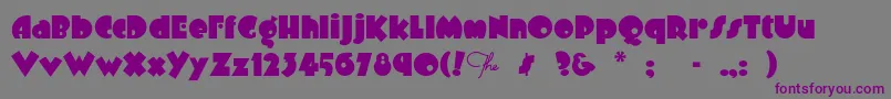 Arbuckleremix-Schriftart – Violette Schriften auf grauem Hintergrund