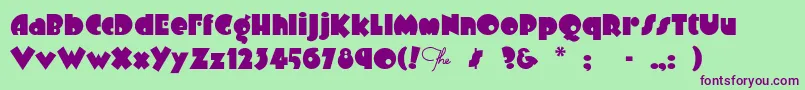 Arbuckleremix Font – Purple Fonts on Green Background