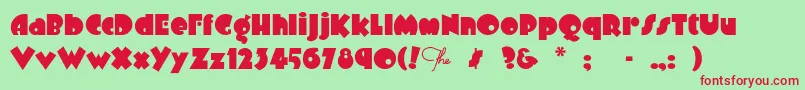 Arbuckleremix Font – Red Fonts on Green Background