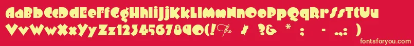 Arbuckleremix Font – Yellow Fonts on Red Background