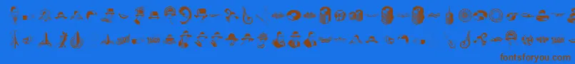 Шрифт Slgardel – коричневые шрифты на синем фоне