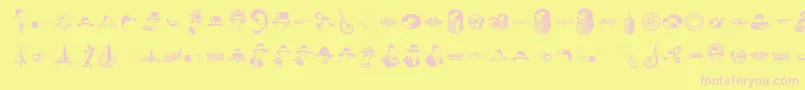 Slgardel Font – Pink Fonts on Yellow Background