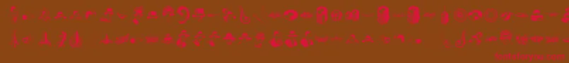 Slgardel-Schriftart – Rote Schriften auf braunem Hintergrund